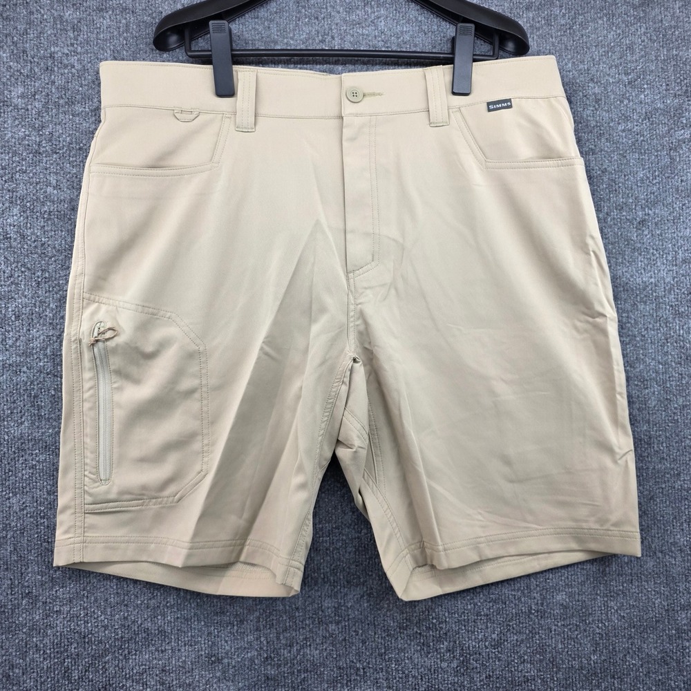 Simms Mens Skiff Shorts Sandbar Tan UPF 50+ Stretch 13493-741-W38 Size 38